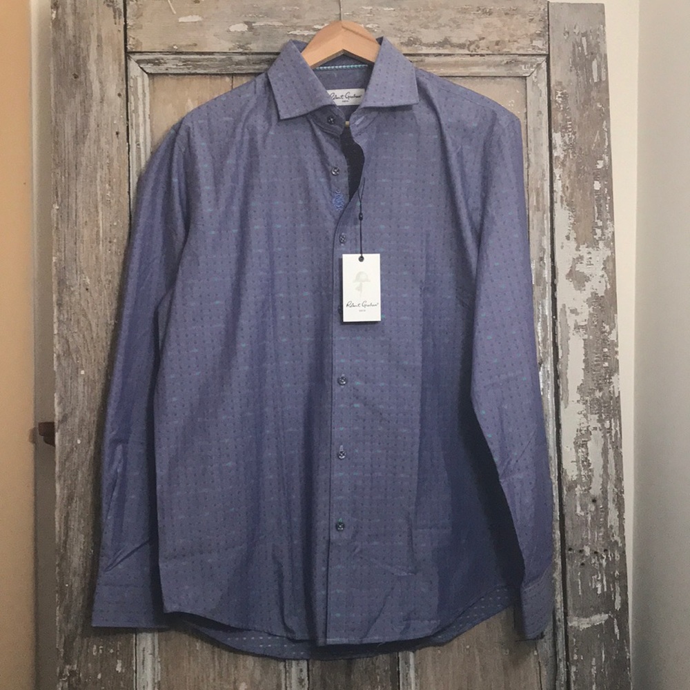 Robert Graham button down cotton dress shirt